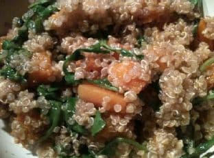 Butternut Squash, Arugula and Goat Cheese Quinoa