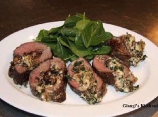 Spinach and Gorgonzola Stuffed Flank Steak