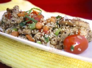 Stir Fried Quinoa, Brown Rice and Chicken Breast